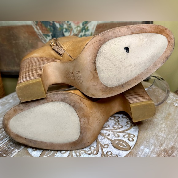 -NFS- EUC Stuart Weitzman “Demigran” Leather Ankle Boots. Pecan color. Size 8.5 - Picture 10 of 11